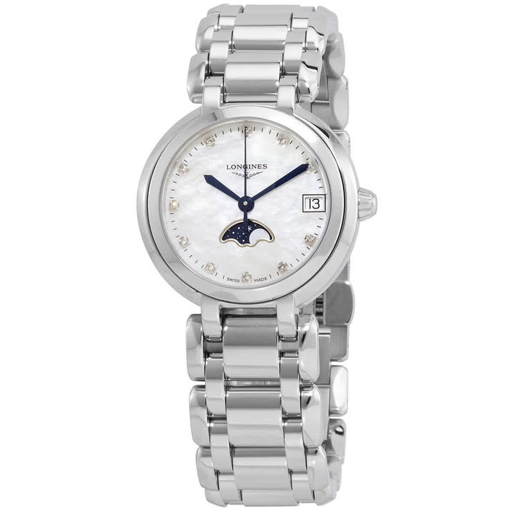 Photo: Longines Prima Luna Quartz Diamond White Dial Unisex Watch L8.115.4.87.6
