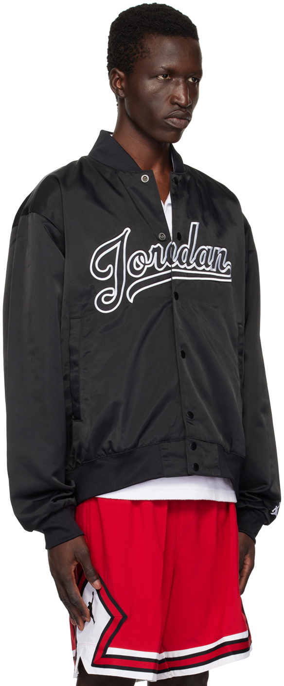 Black jordan bomber jacket best sale