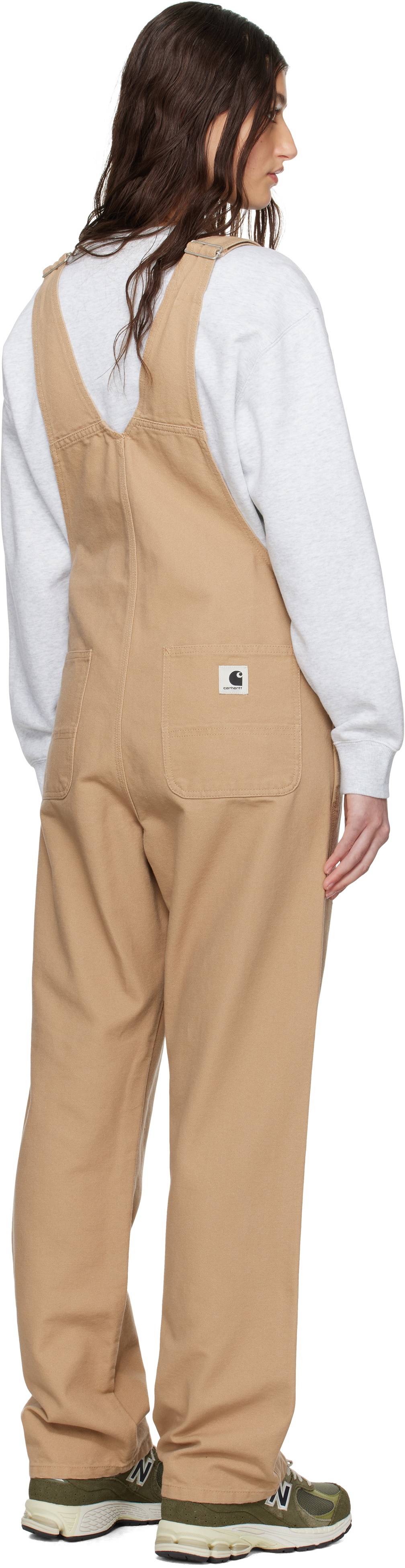 Carhartt Work In Progress Beige Bib Straight Overalls