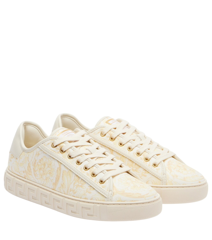 Photo: Versace Greca canvas sneakers