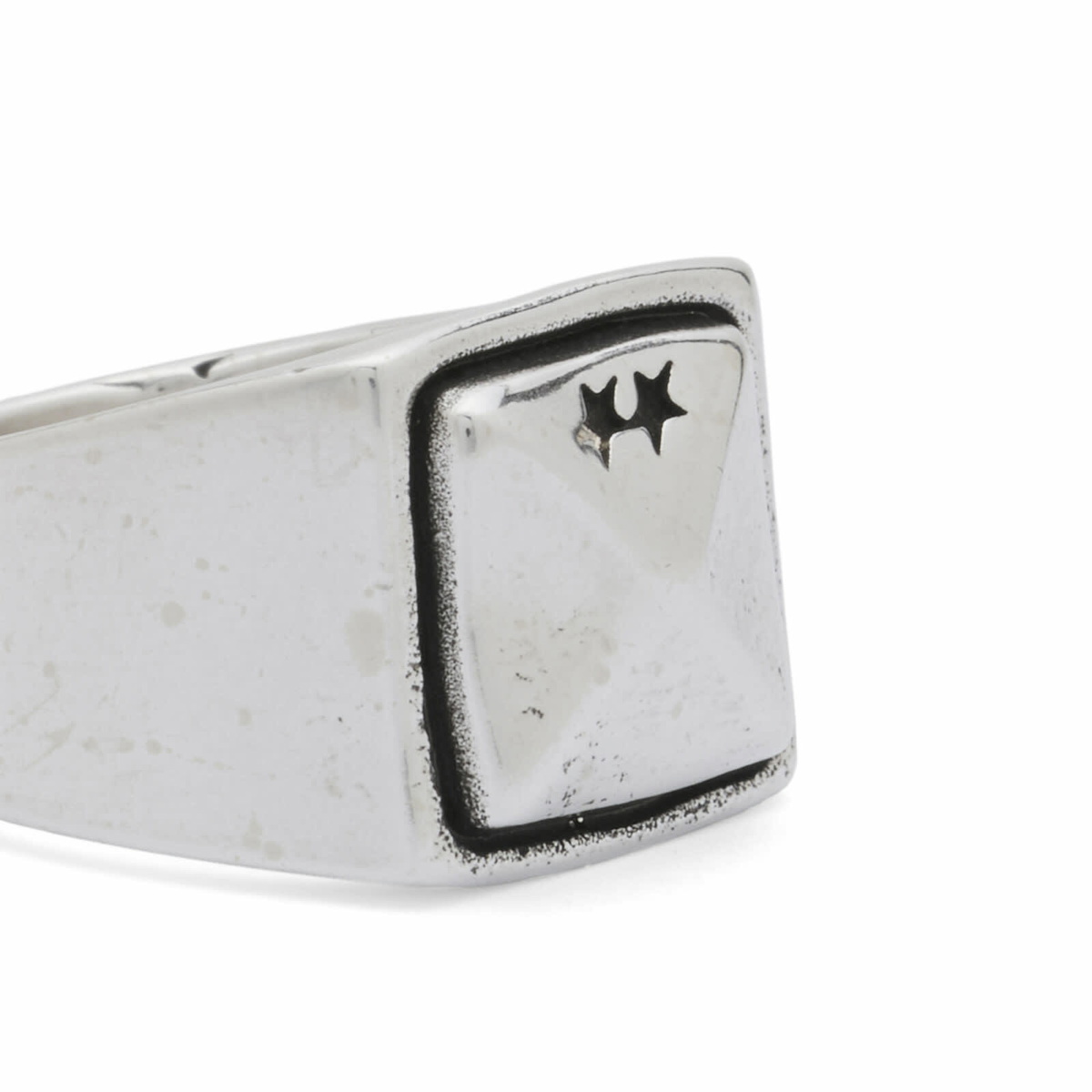 TwoJeys Studded Signet Ring in Silver