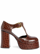 ETRO - 90mm Croco Embossed Leather Heels