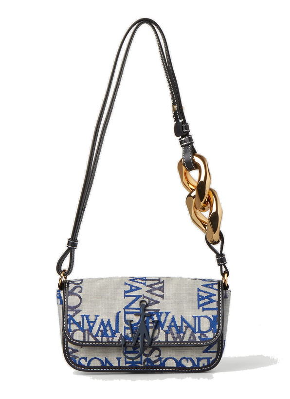 Photo: Double Logo Anchor Baguette Shoulder Bag in Grey