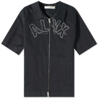 1017 ALYX 9SM Men's Short Sleeve Logo Zip Shirt in Black