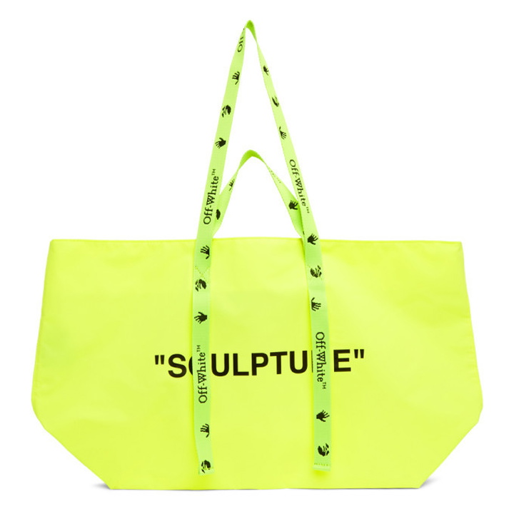 Photo: Off-White Yellow PVC Commercial Tote