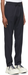 Versace Navy Elasticized Trousers