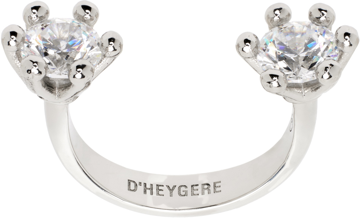 D'heygere Silver 'Toi et Moi' Ring