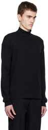 AURALEE Black Seamless Turtleneck