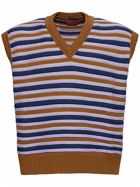 ZEGNA X THE ELDER STATESMAN - Striped Cashmere & Wool V Neck Vest