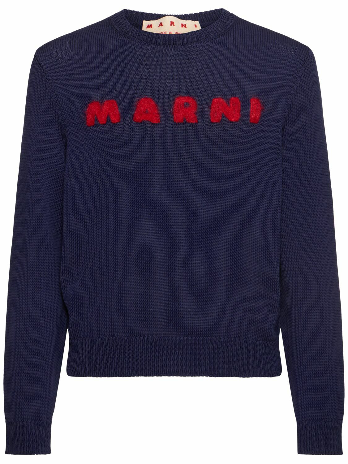 【送料&関税込】Marni Embroidered Wool Blend Sweater MARNI Embroidered wool sweater | THE OUTNET