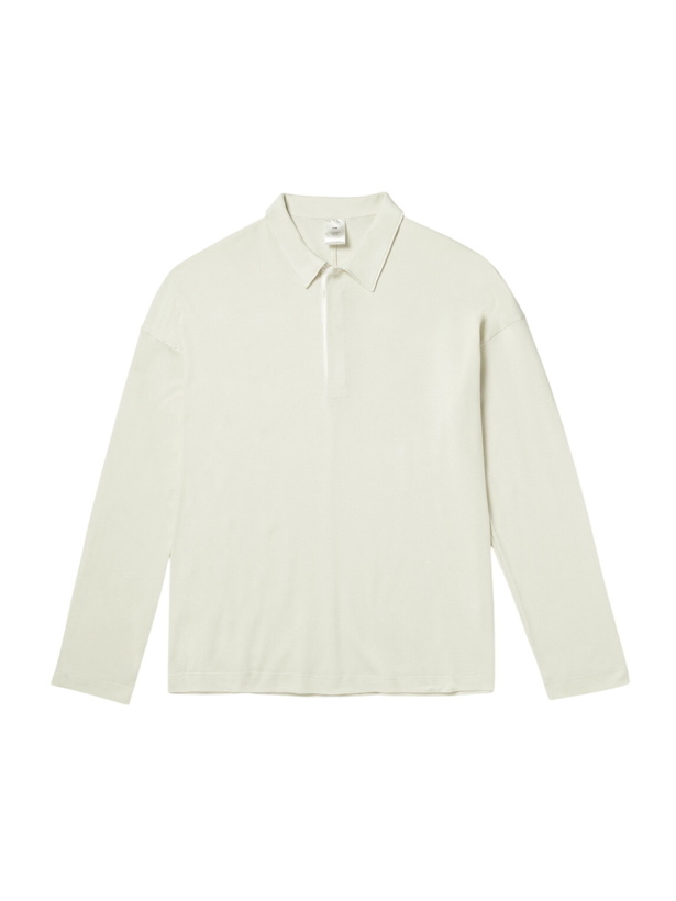 Photo: SSAM - Cotton and Silk-Blend Piqué Rugby Shirt - Neutrals