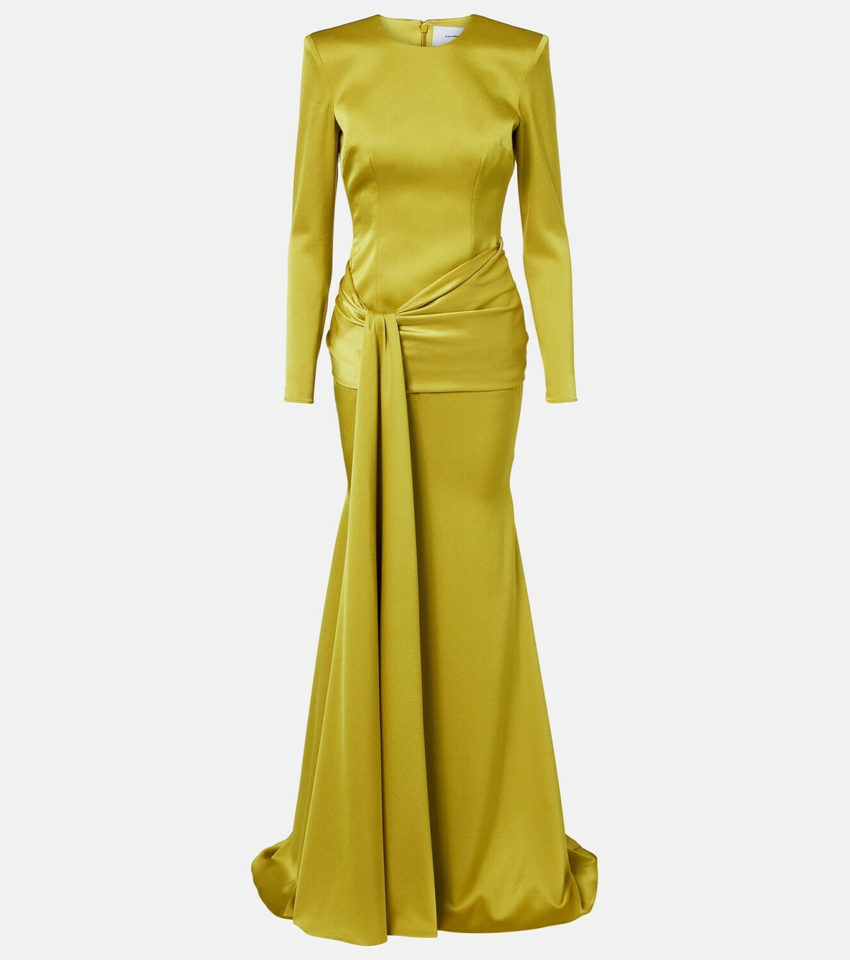 Alex Perry Draped sash satin crêpe gown