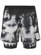 Satisfy - Layered Tie-Dyed TechSilk Shorts - Black