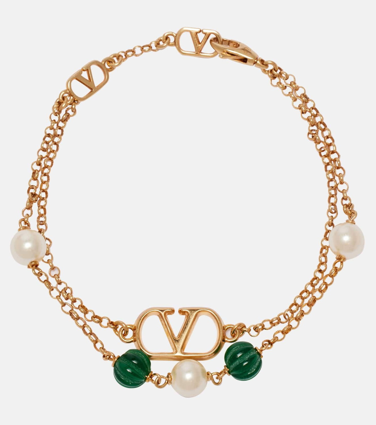 Valentino VLogo beaded Swarovski® pearls bracelet