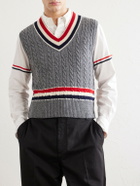 Thom Browne - Cable-Knit Wool Vest - Gray