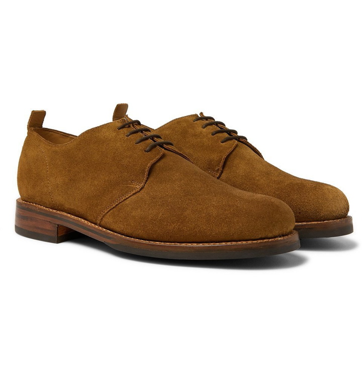 Photo: Grenson - Wade Suede Derby Shoes - Brown