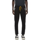 Rhude Black and Green Striped Traxedo Trousers