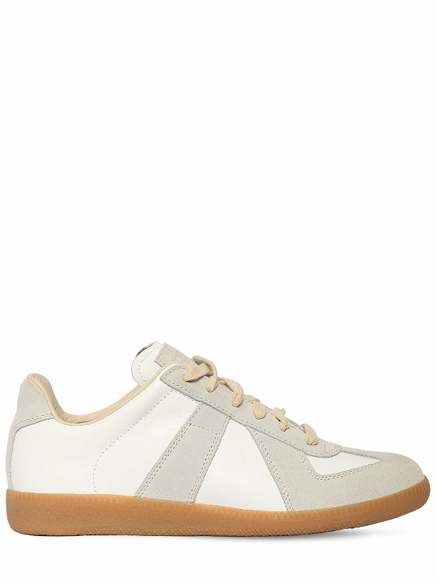Photo: MAISON MARGIELA - 20mm Replica Leather & Suede Sneakers