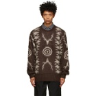 South2 West8 Brown and Beige Mohair Sweater