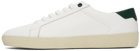 Saint Laurent White Court Classic SL/06 Embroidered Sneakers