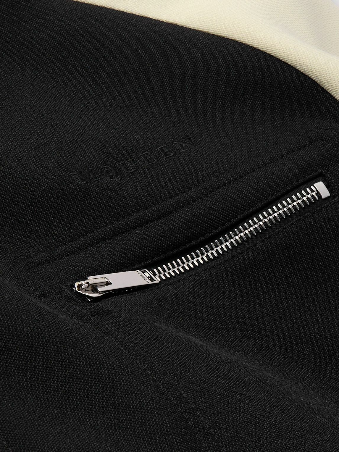 Alexander McQueen - Logo-Embroidered Two-Tone Twill Track Jacket - Black