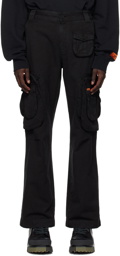 Heron Preston Black Button Cargo Pants