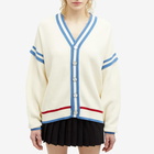 GCDS Women's Logo Knit Cardigan in Off White