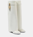 Givenchy Shark Lock leather knee-high boots