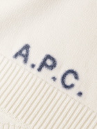 A.P.C. - Logo-Jacquard Wool Sweater - Neutrals