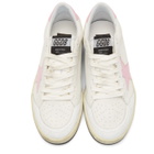 Golden Goose White and Pink Ball Star Sneakers