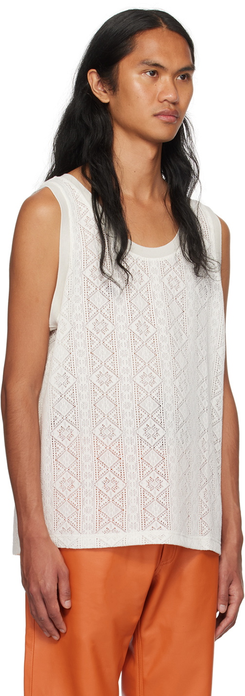 CMMN SWDN White Crewneck Tank Top