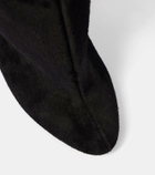 Alaïa Decollete Cuissardes suede knee-high boots