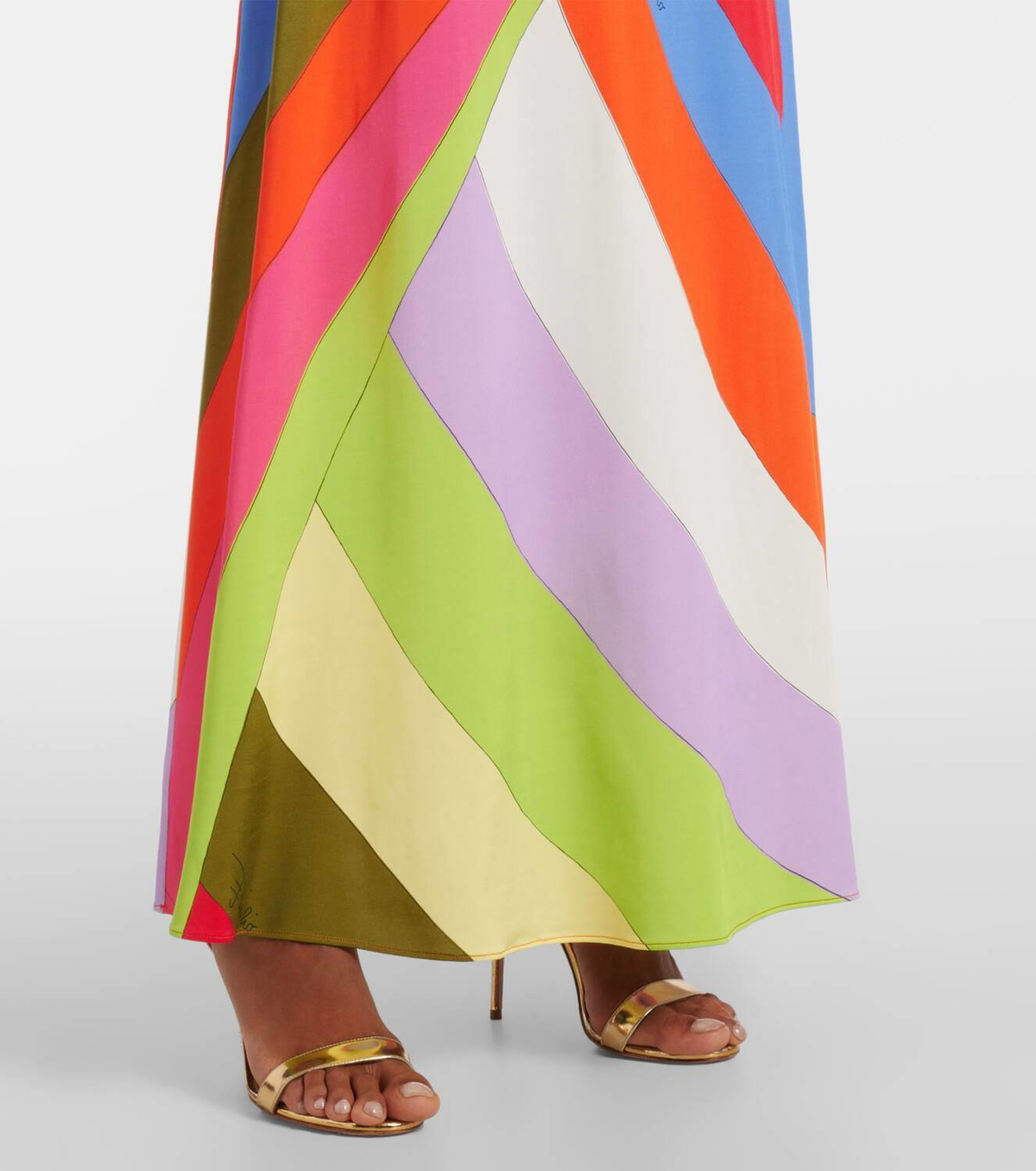 Pucci Iride jersey satin maxi skirt