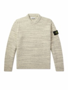 Stone Island - Logo-Appliquéd Wool-Blend Sweater - White