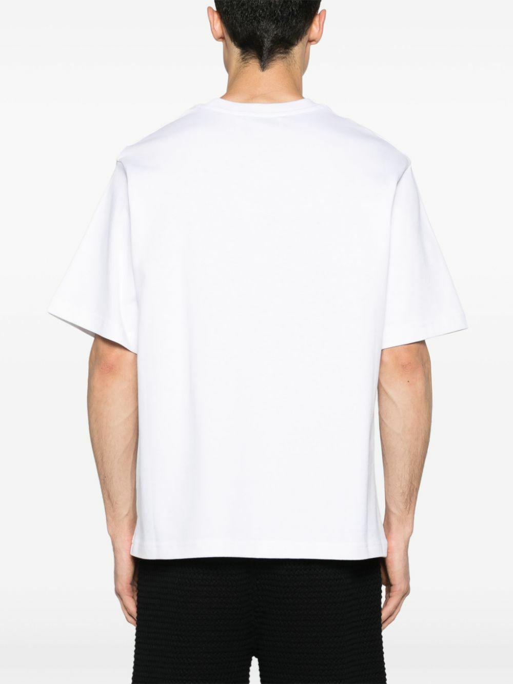 Casablanca White Logo Embroidery Organic Cotton T-Shirt