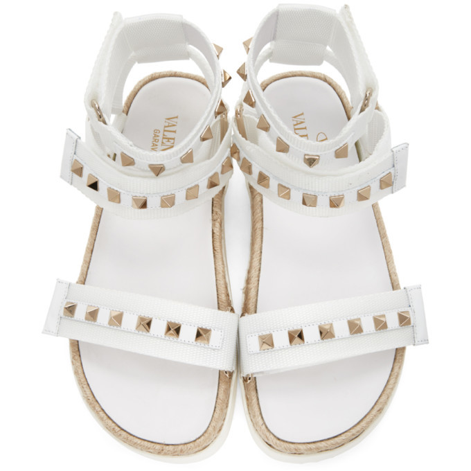 VALENTINO GARAVANI Woven leather sandals | THE OUTNET