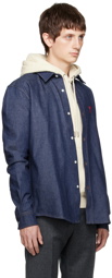 AMI Alexandre Mattiussi Indigo Ami de Cœur Shirt