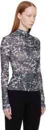 LVIR Gray Ruched Turtleneck