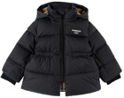 Burberry Baby Black Horseferry Down Jacket