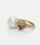 McQueen Skull embellished ring
