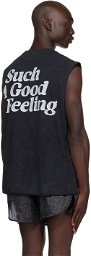 OVER OVER Black Easy Tank Top