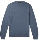 Ermenegildo Zegna - Slim-Fit Cashmere and Silk-Blend Sweater - Blue