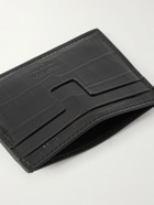 TOM FORD - Croc-Effect Patent-Leather Cardholder