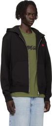 Kenzo Black Kenzo Paris 'Boke Flower' Embroidered Zipped Hoodie