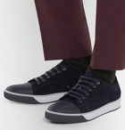Lanvin - DBB1 Cap-Toe Suede and Textured-Leather Sneakers - Men - Navy