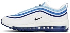 Nike White & Blue Air Max 97 Sneakers