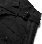 Y-3 - Grosgrain-Trimmed Cotton and Nylon-Blend Overalls - Black