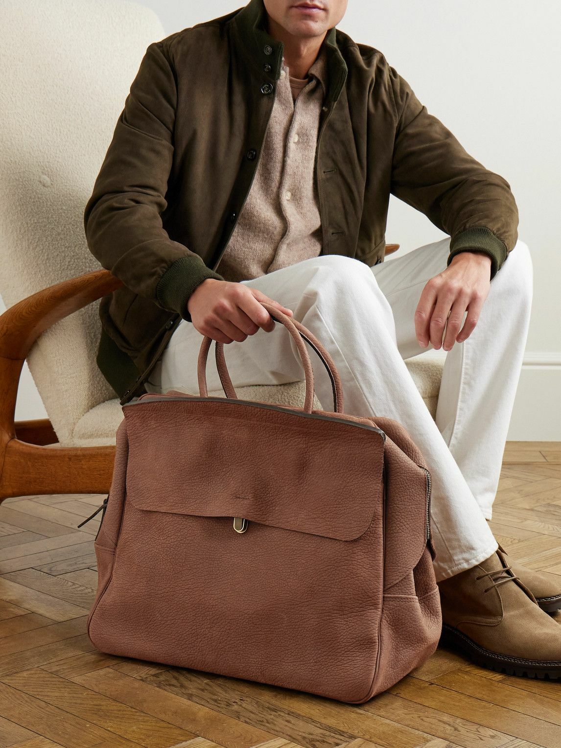 Bleu de Chauffe - Zoom Full-Grain Nubuck Weekend Bag