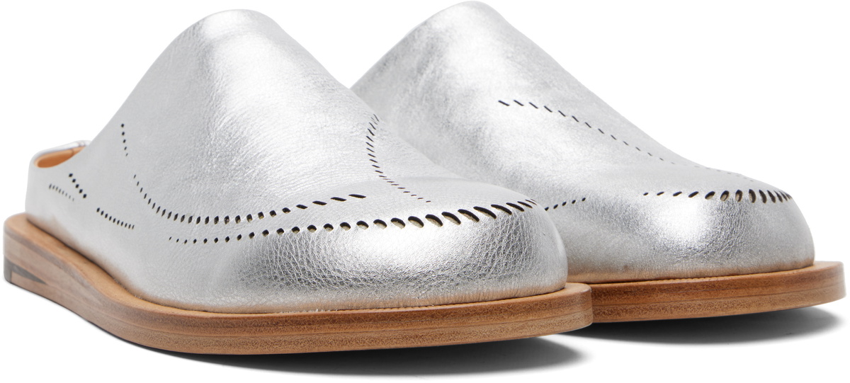 POST ARCHIVE FACTION (PAF) Silver Breath Slip-on Loafers