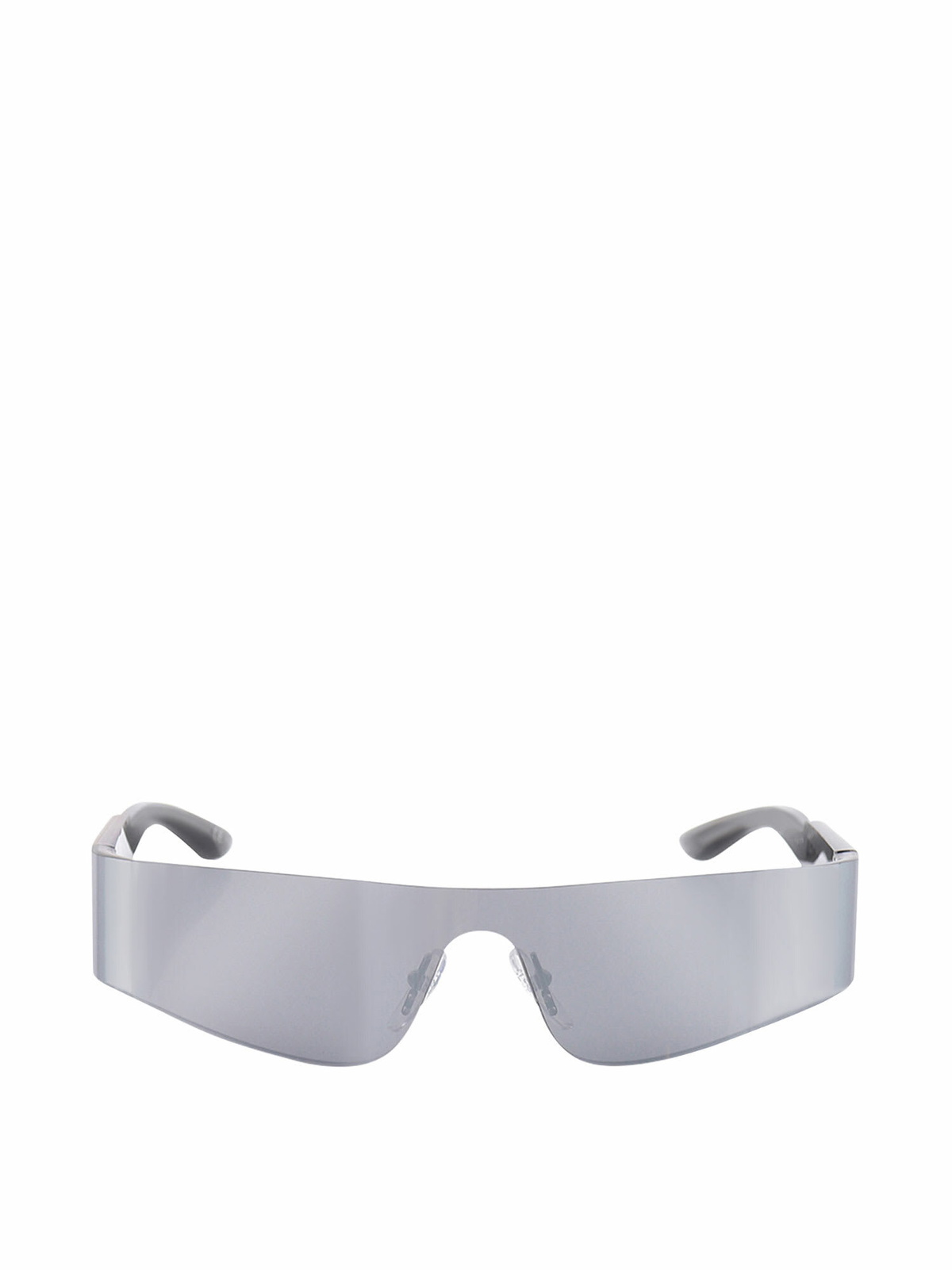 サングラス Balenciaga Mono Square Silver Acetate Sunglasses Balenciaga Silver Mono Sunglasses Balenciaga